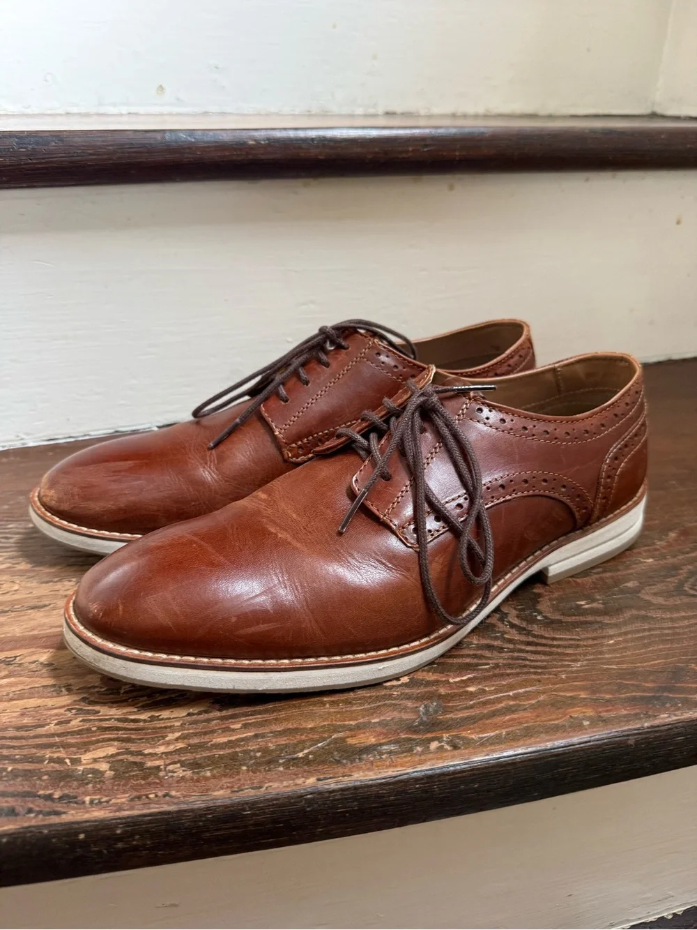 Steve Madden men’s leather Oxfords in brown size 7